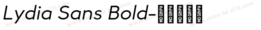 Lydia Sans Bold字体转换